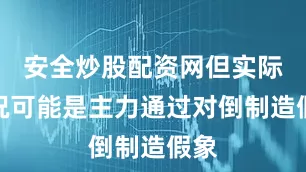 安全炒股配资网但实际情况可能是主力通过对倒制造假象